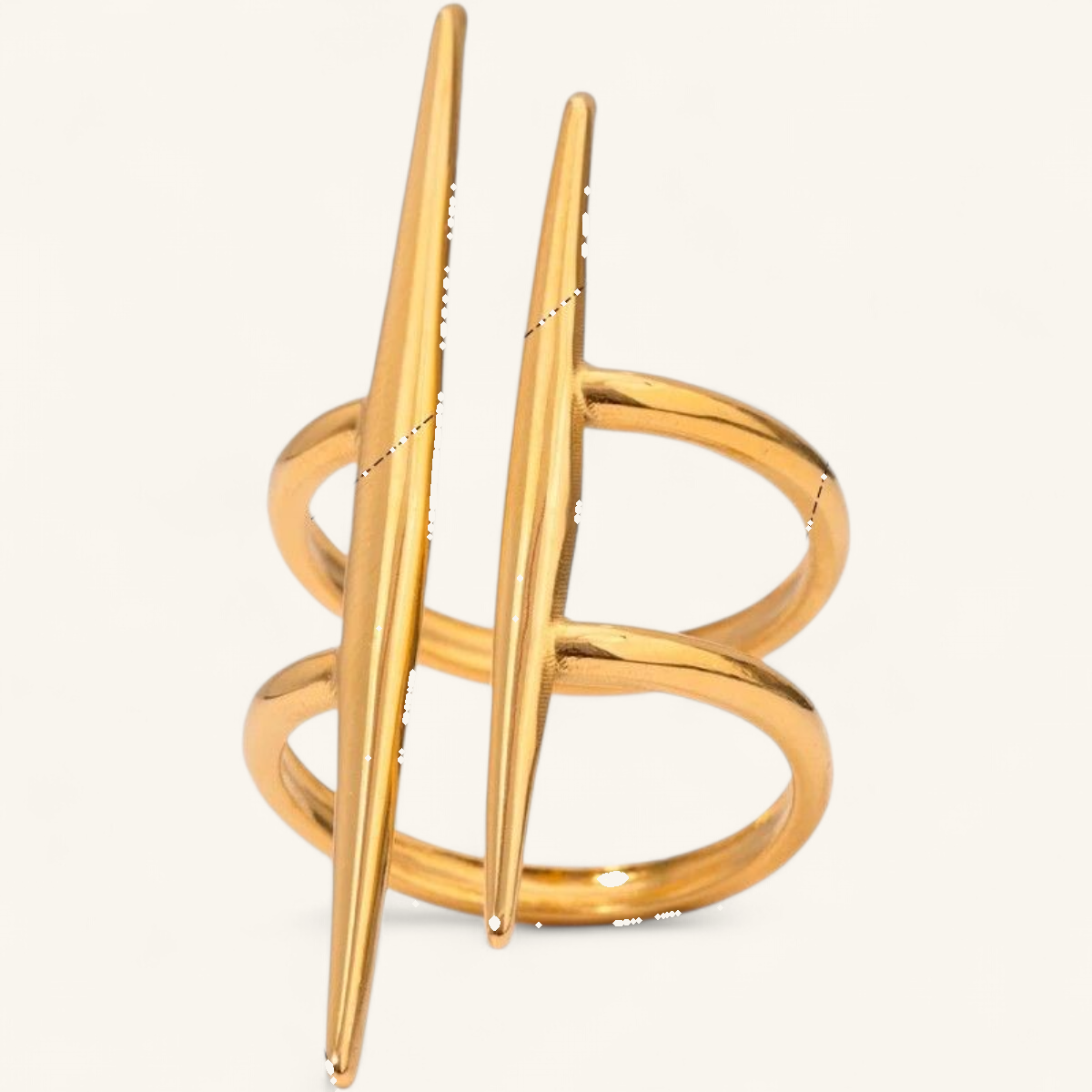 Pin & Scroll Open Ring — clean studio packshot