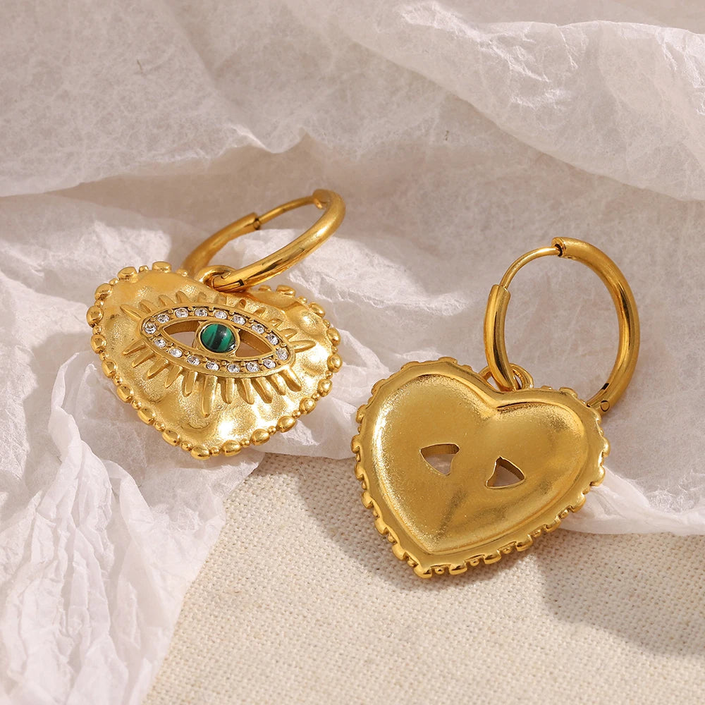 Evil Eye Heart Hoops — supplier angle 2