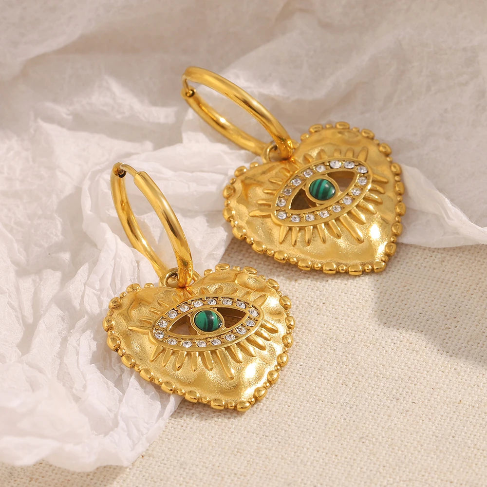 Evil Eye Heart Hoops — supplier angle 1