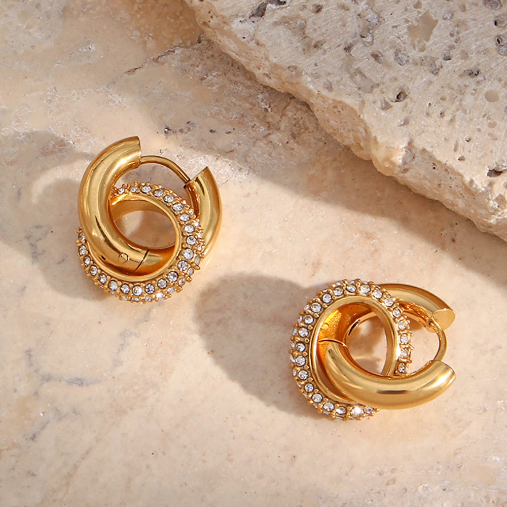 Crystal Double Hoops  <br>  ⭐⭐⭐⭐⭐(78)