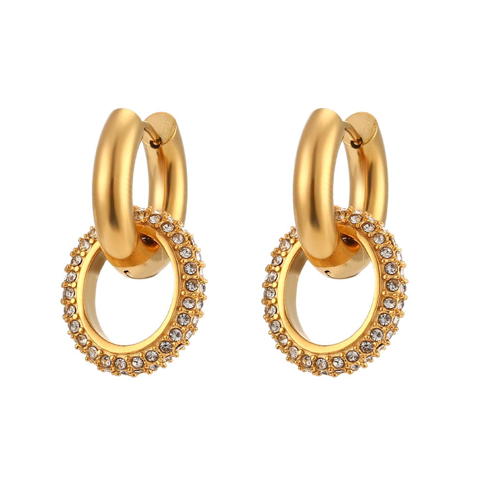 Crystal Double Hoops  <br>  ⭐⭐⭐⭐⭐(78)