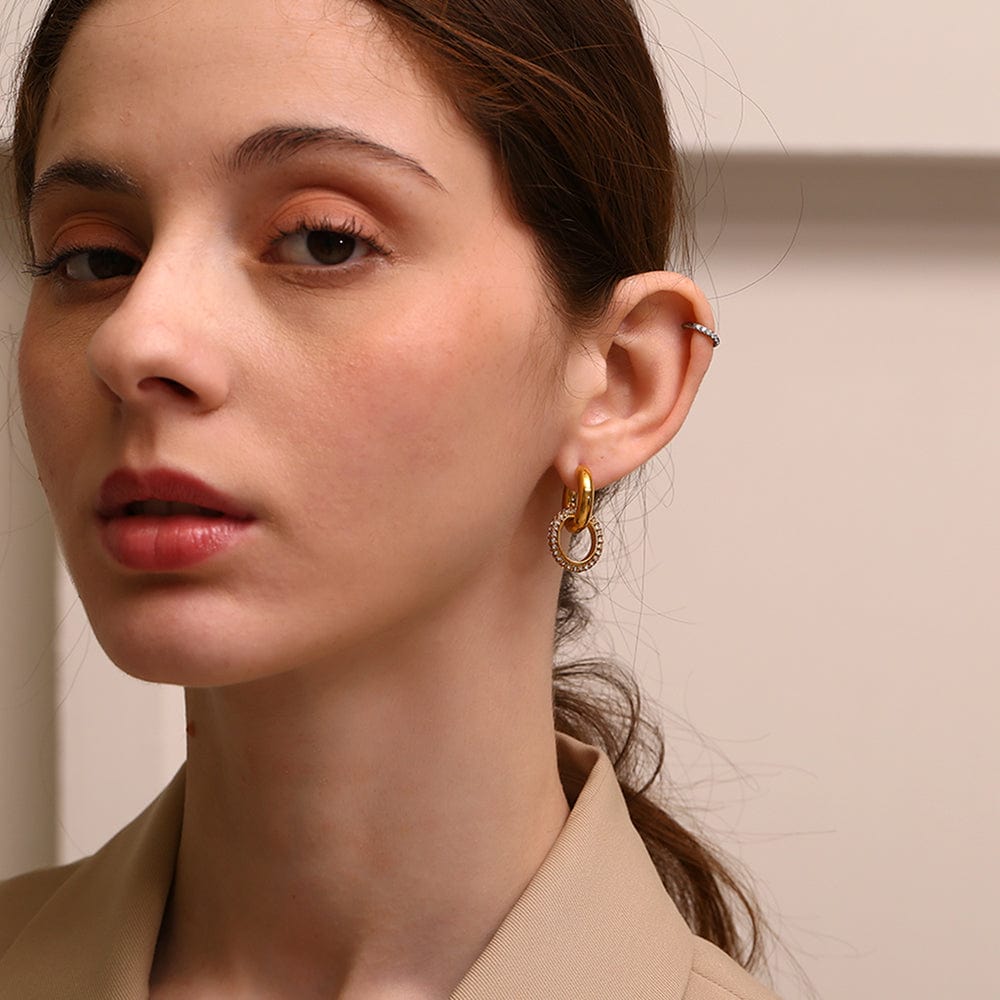 Crystal Double Hoops  <br>  ⭐⭐⭐⭐⭐(78)