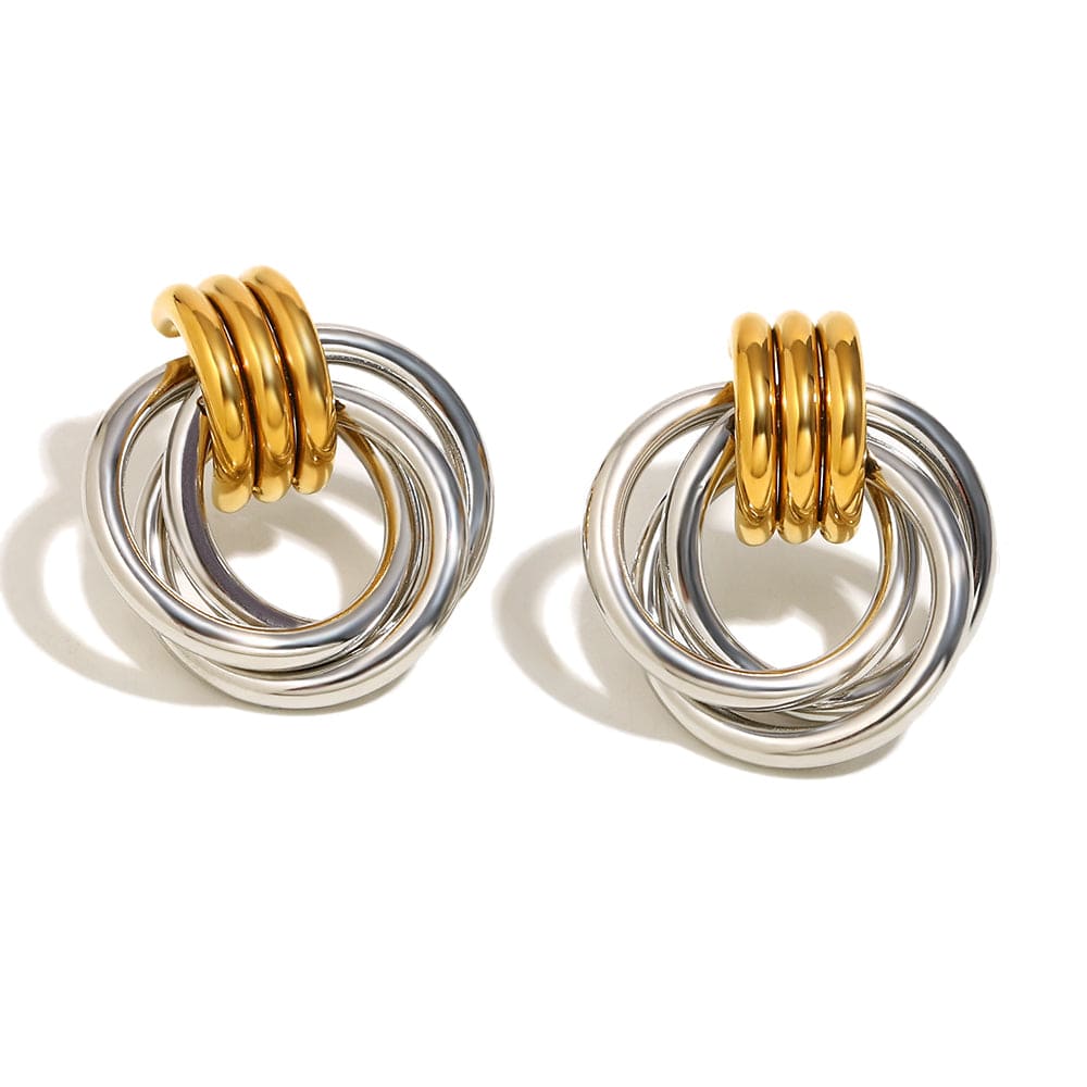 Multiring Dual-Tone Studs   <br> ⭐⭐⭐⭐⭐(162)