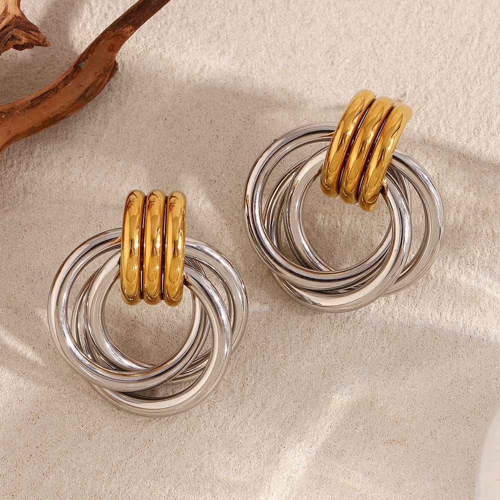 Multiring Dual-Tone Studs   <br> ⭐⭐⭐⭐⭐(162)
