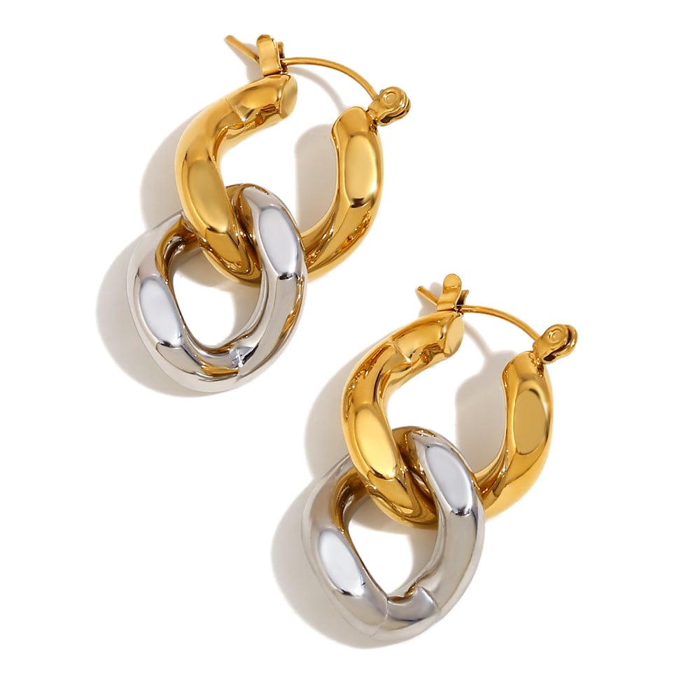 Twisted Dual-Tone Studs   <br> ⭐⭐⭐⭐⭐(122)