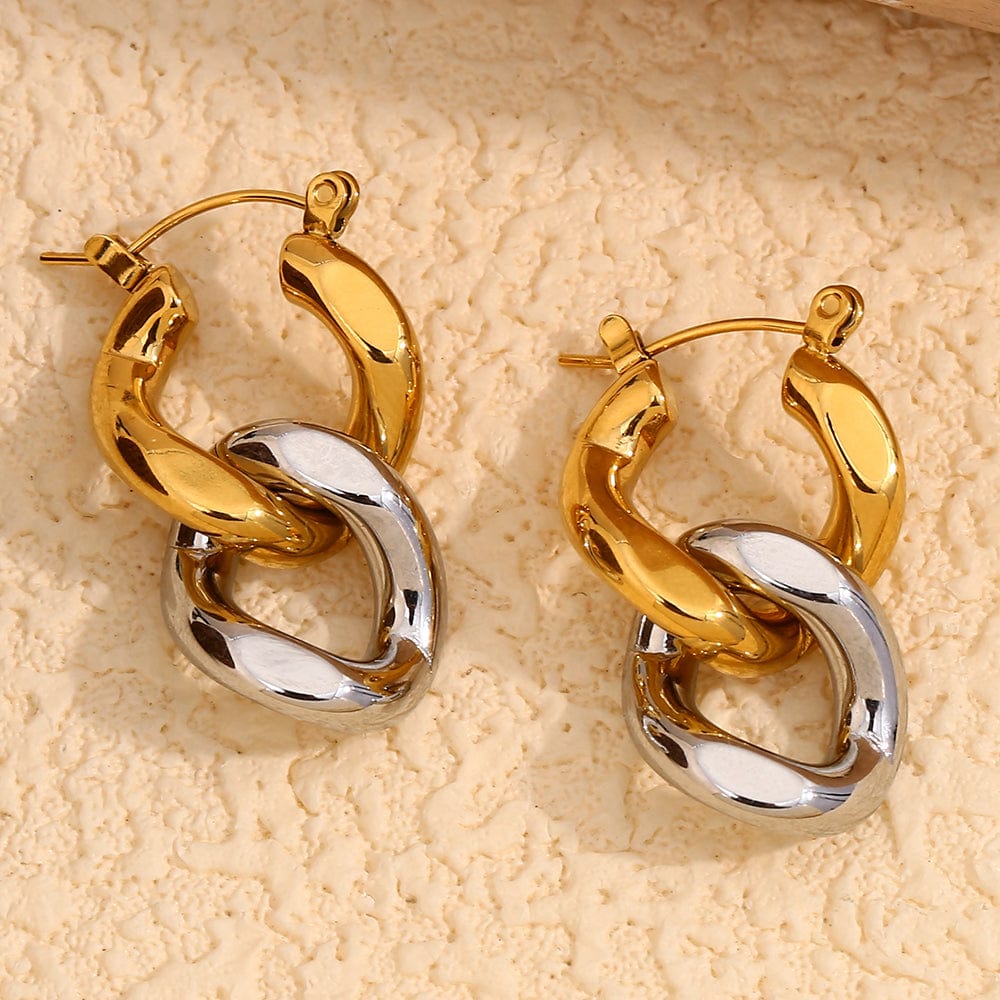 Twisted Dual-Tone Studs   <br> ⭐⭐⭐⭐⭐(122)