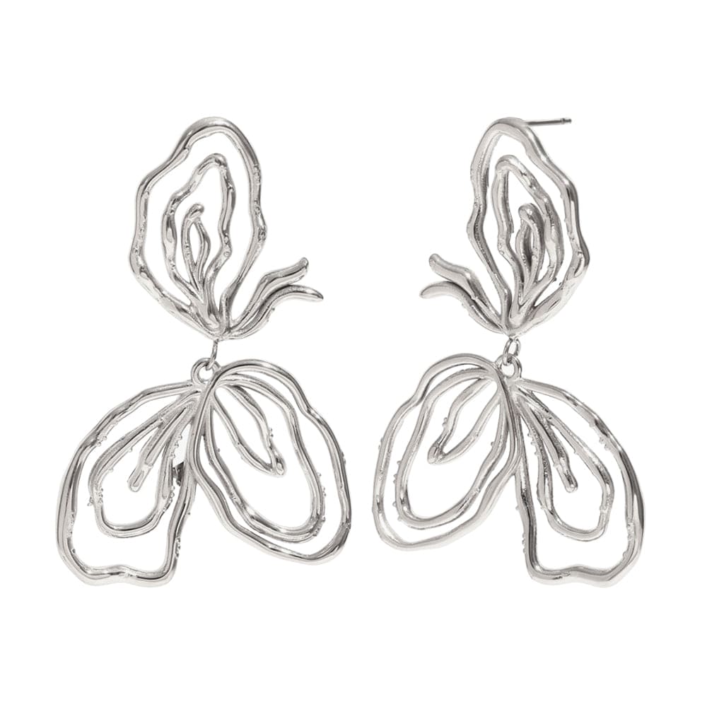 Golden Abstract Bloom Earrings   <br> ⭐⭐⭐⭐⭐(122)