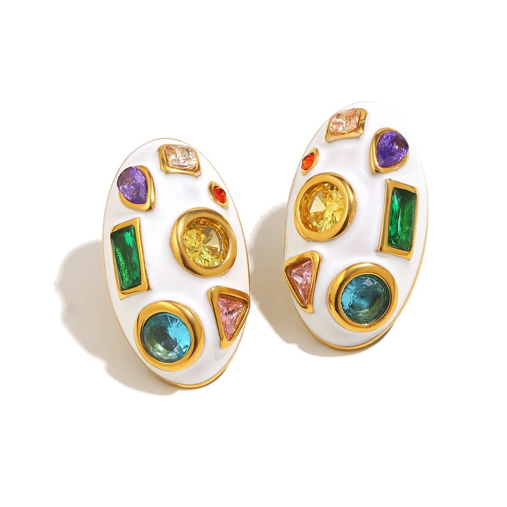 Colorburst Enamel Stud Earrings   <br> ⭐⭐⭐⭐⭐(127)