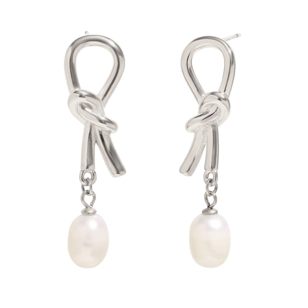 Knotted Pearl Drop Earrings   <br> ⭐⭐⭐⭐⭐(119)