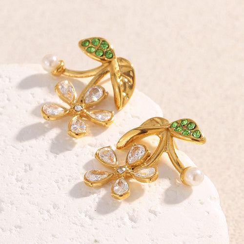 Aurora Zircon Bloom Studs  <br>  ⭐⭐⭐⭐⭐(139)