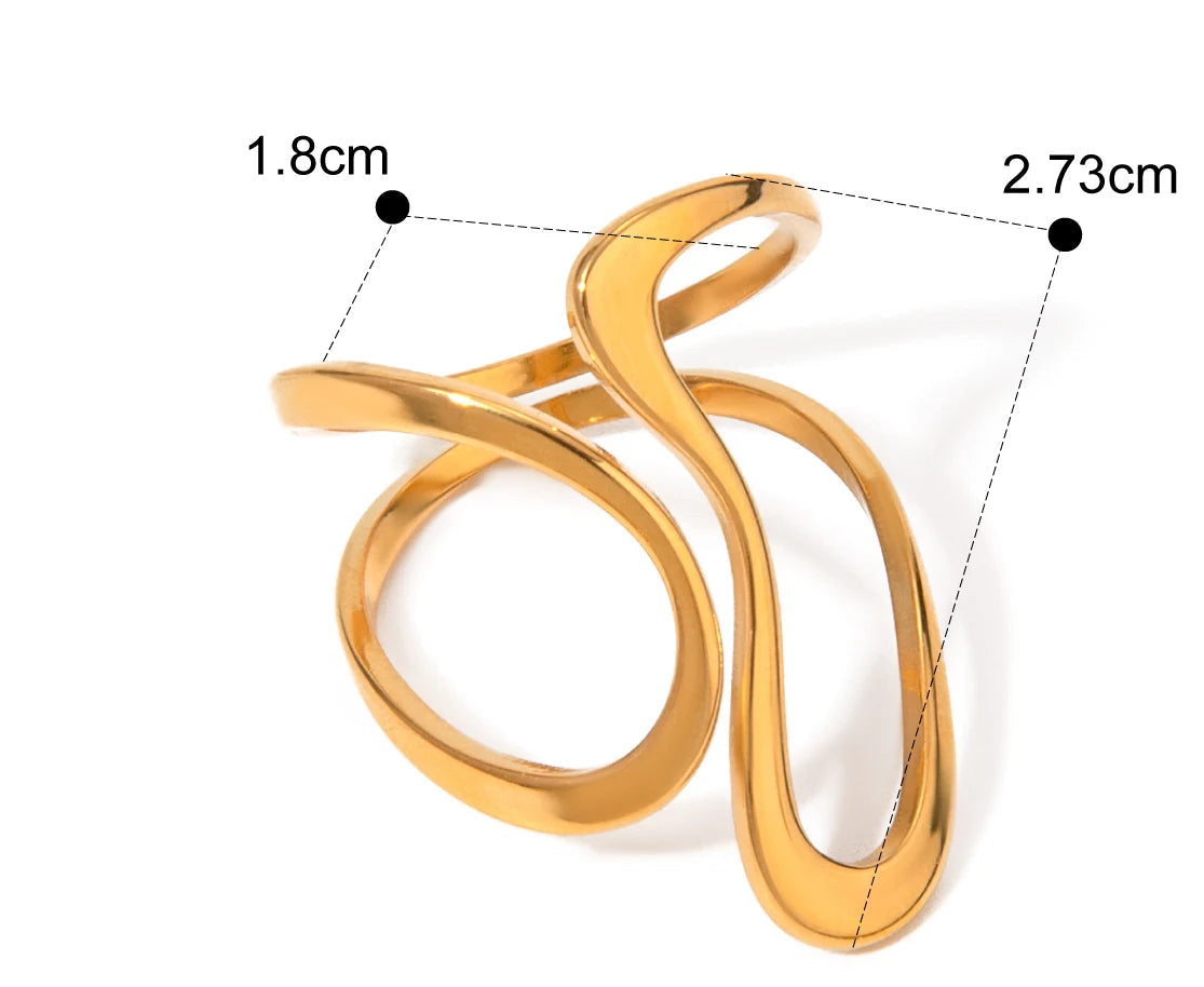 Fluid Line Open Ring — dimensions
