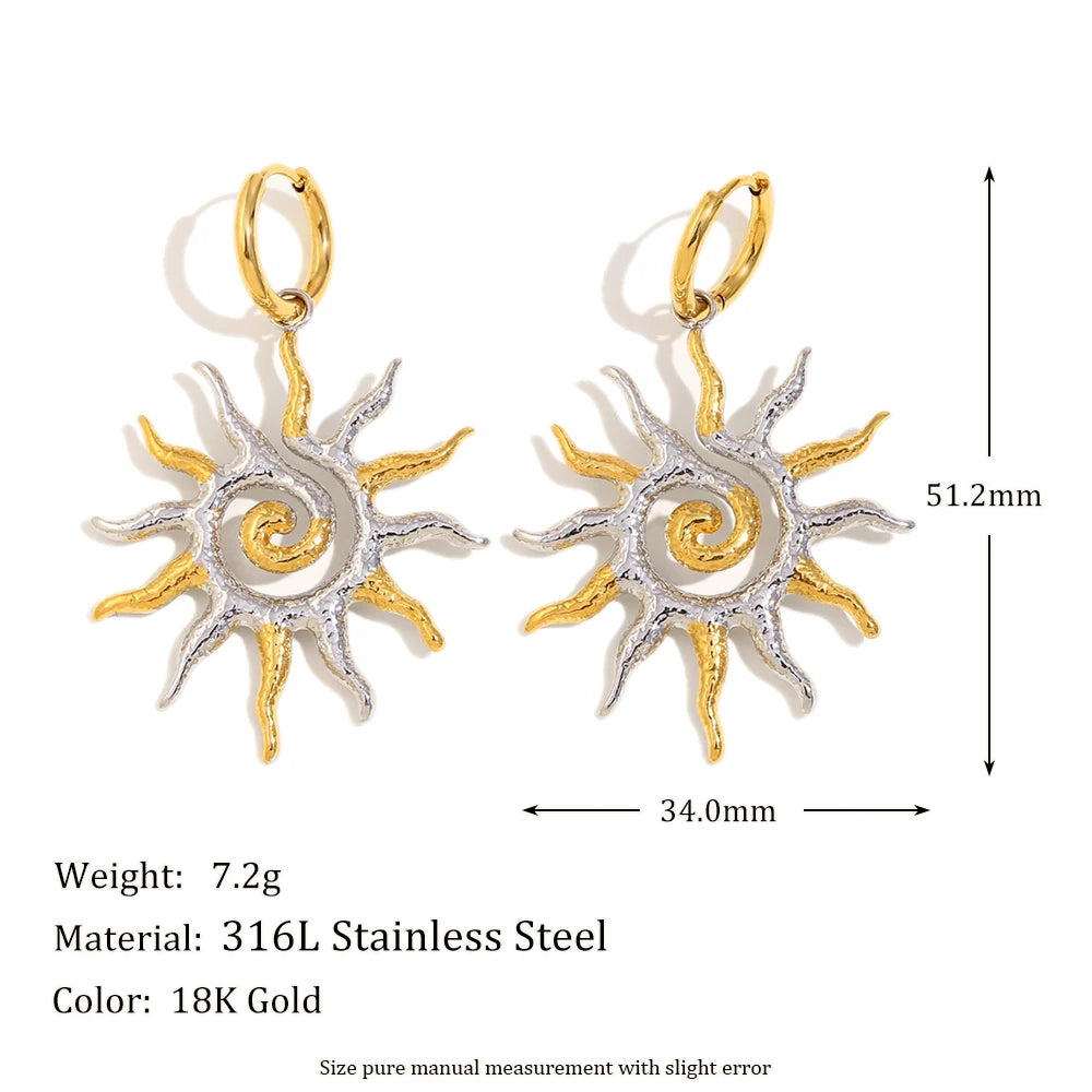 Solar Flare Earrings — dimensions