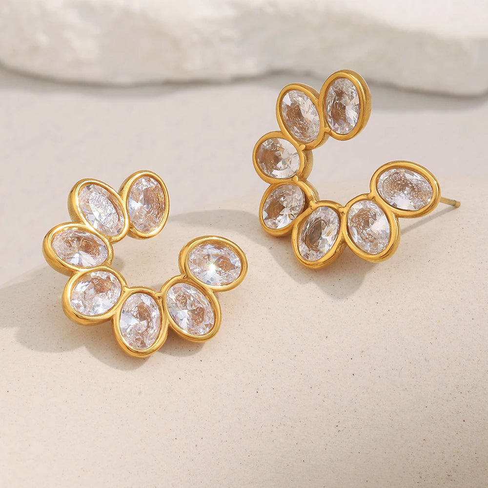 Blossom Zircon Studs — supplier angle 1