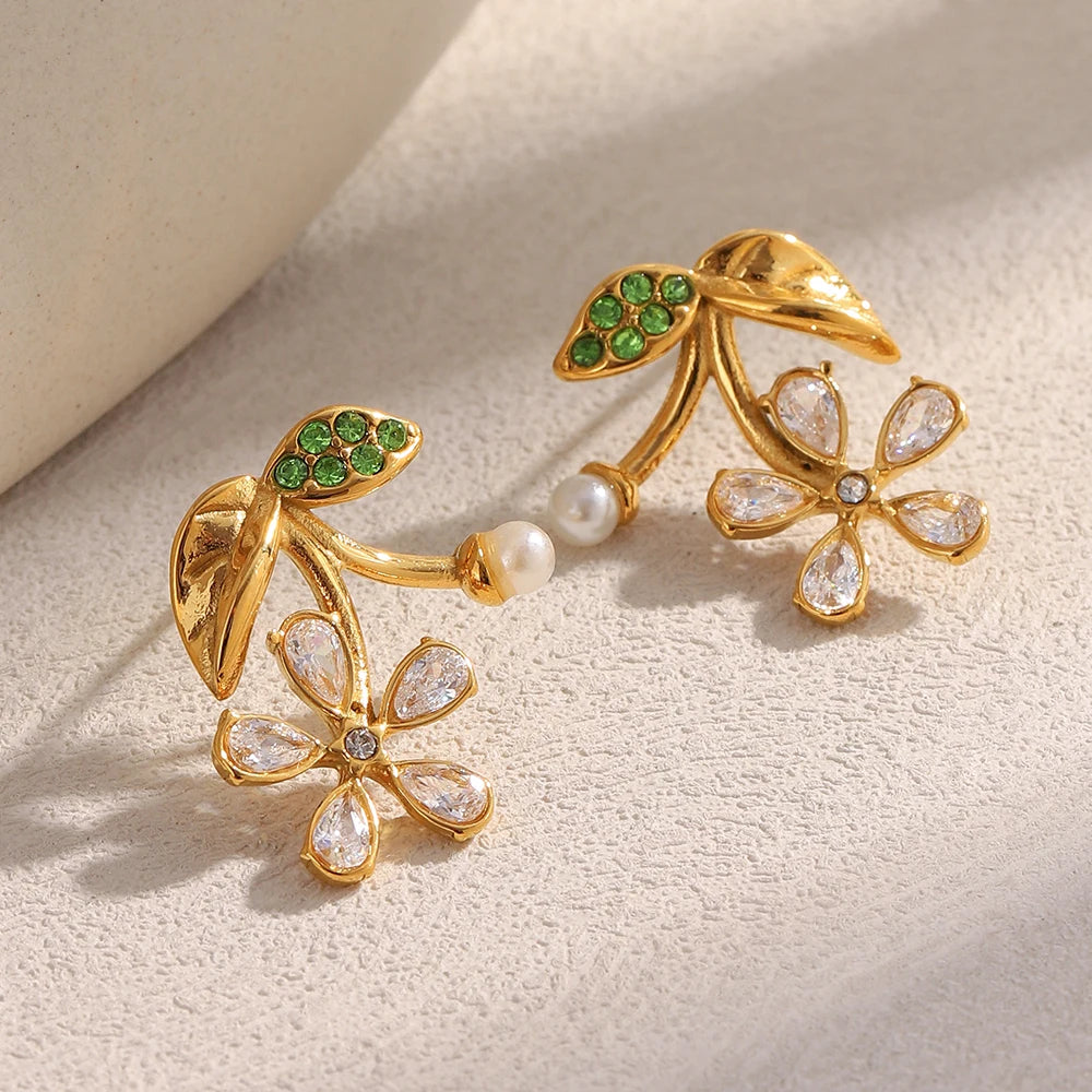 Aurora Zircon Bloom Studs — supplier angle 1