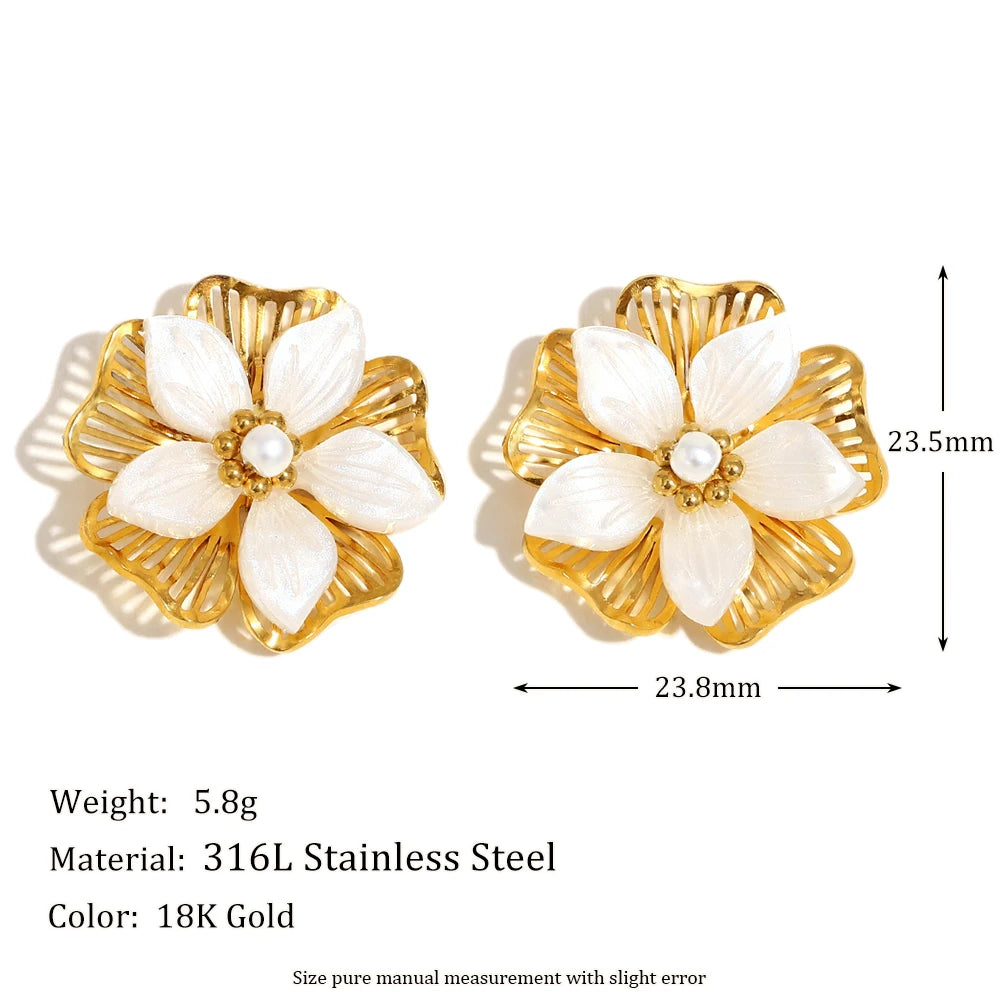 Shell Bloom Studs — dimensions