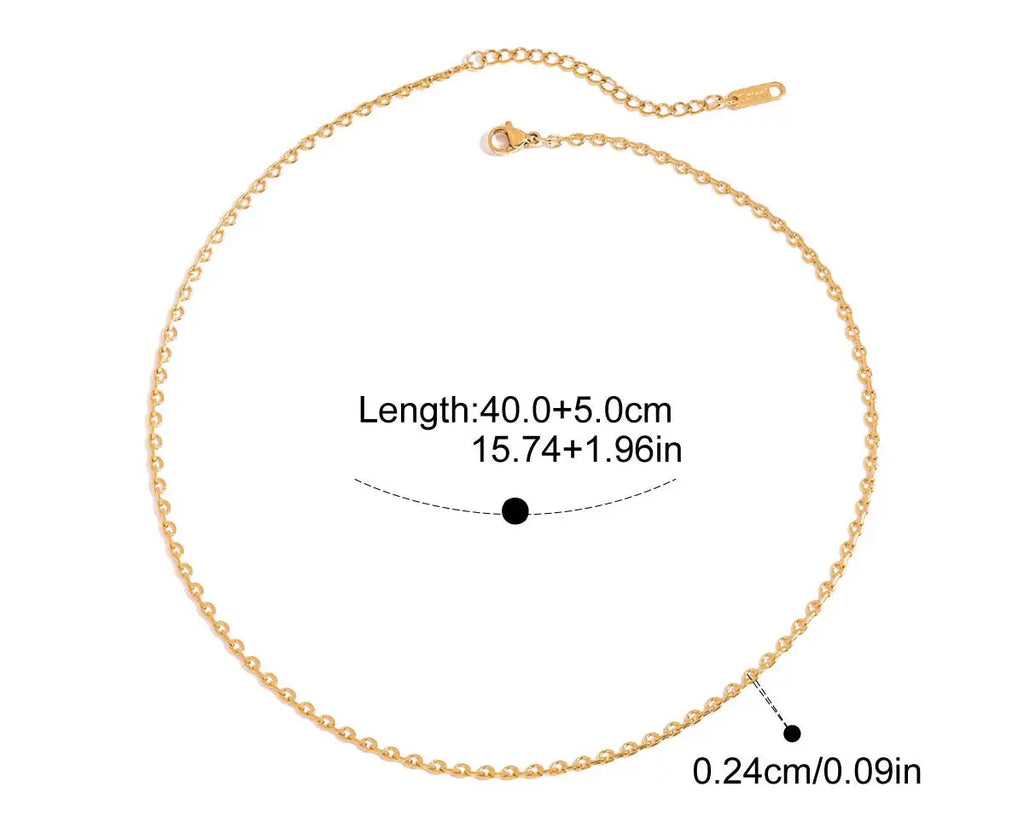 Everyday Cable Chain Necklace — dimensions
