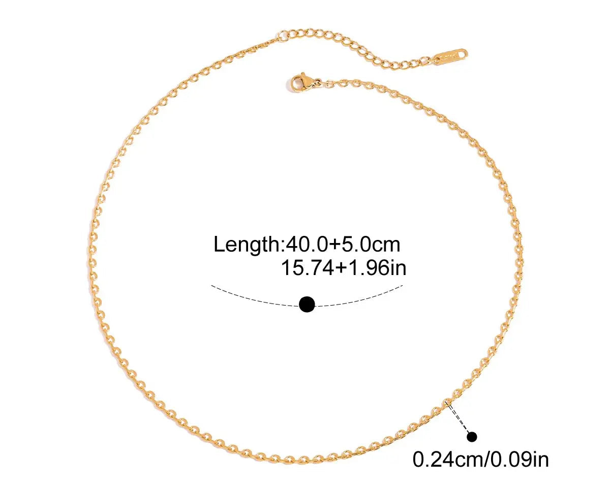 Everyday Cable Chain Necklace — dimensions