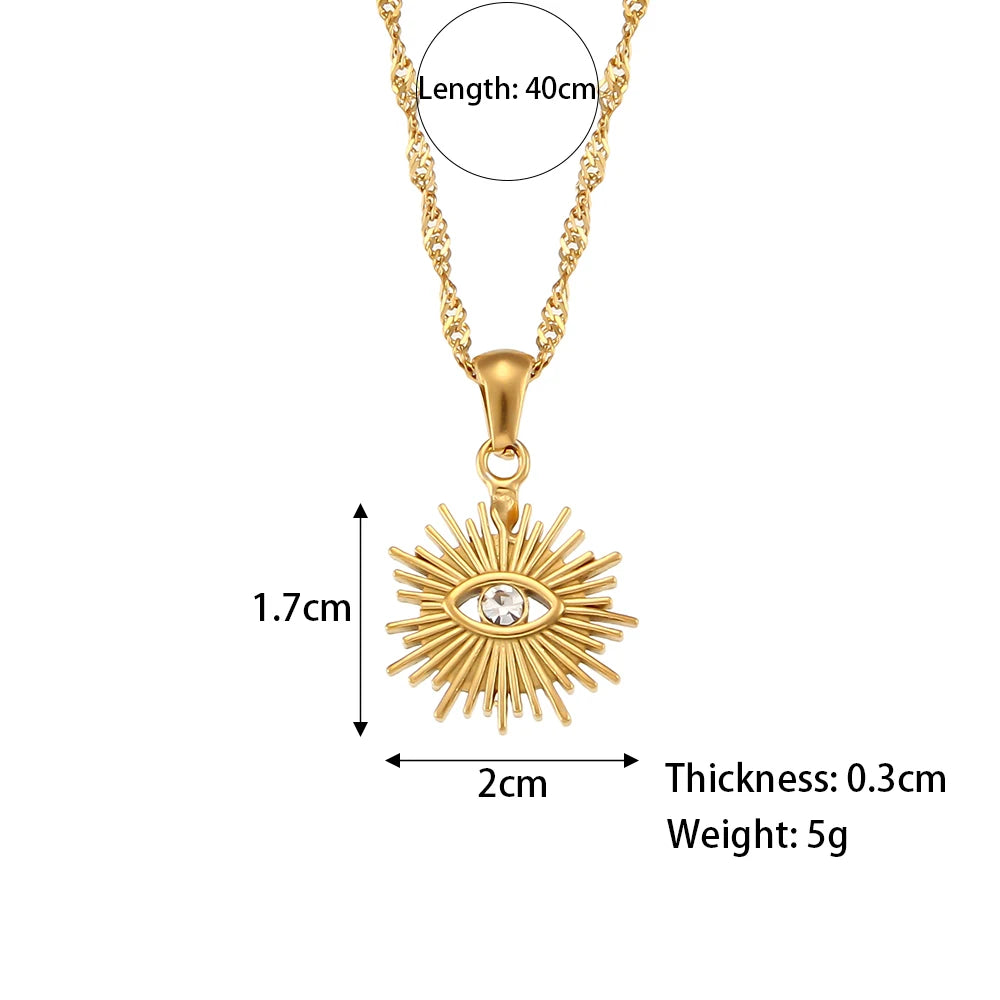 Evil Eye Necklace — dimensions