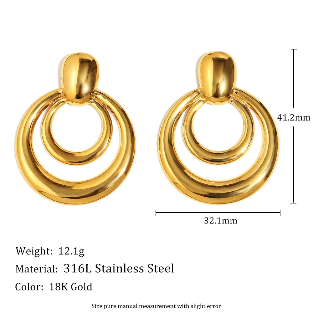 Two-Tone Concentric Hoops — dimensions