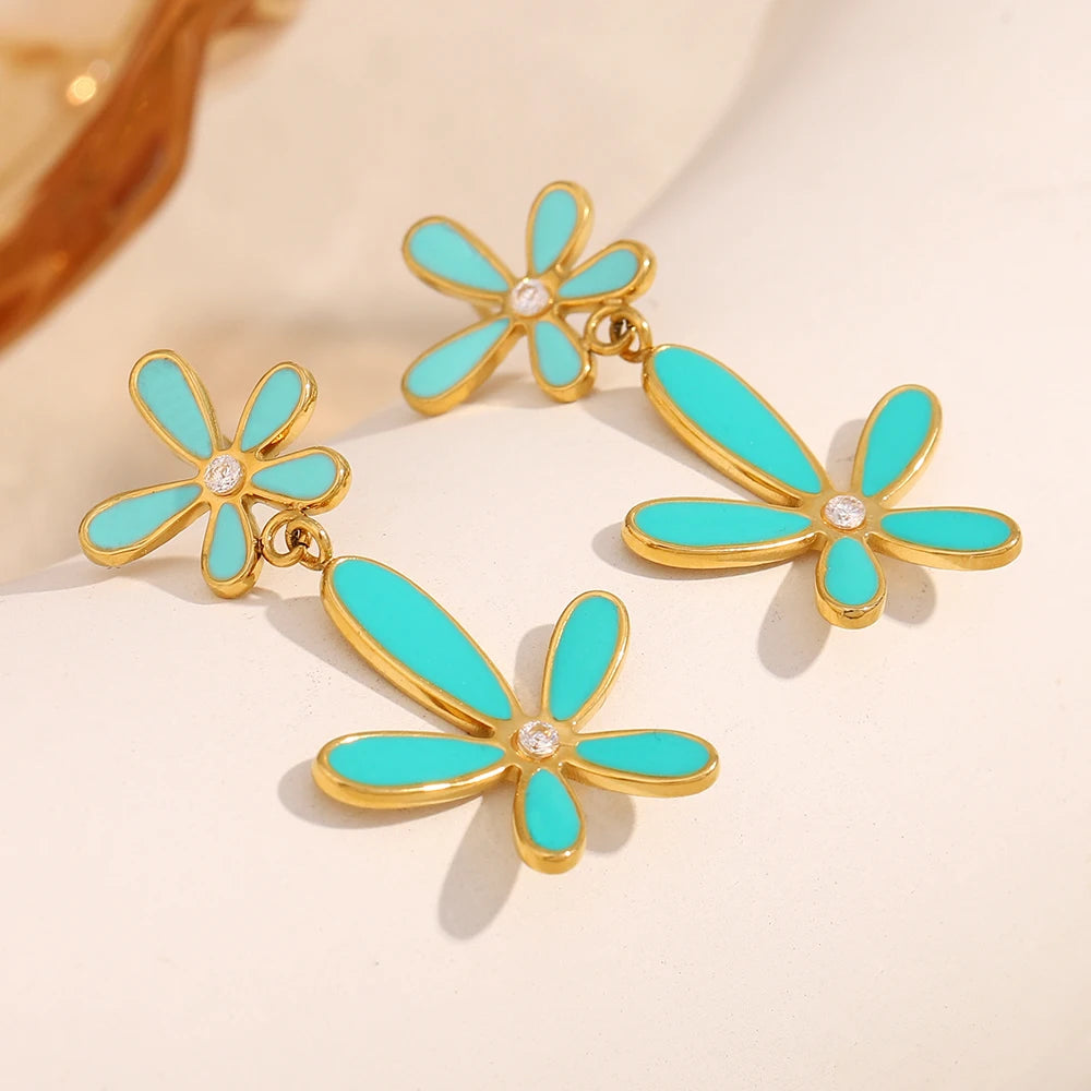Turquoise Petal Drops — supplier angle 2