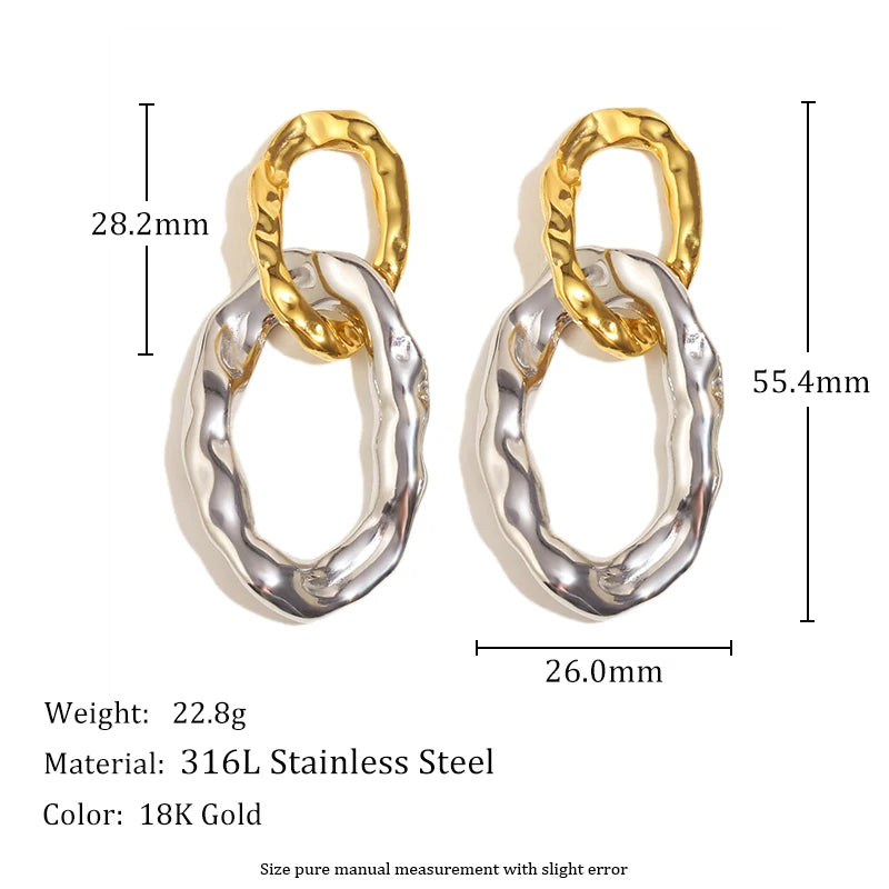 Two-Tone Textured Drops — dimensions
