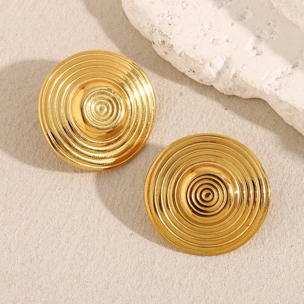 Solar Ripple Statement Studs — supplier angle 1