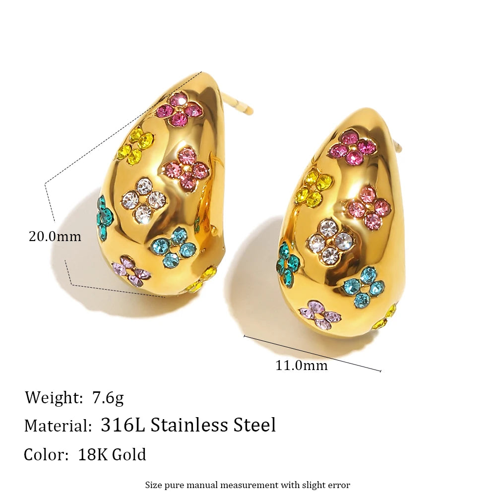 Blossom Drop Earrings — dimensions