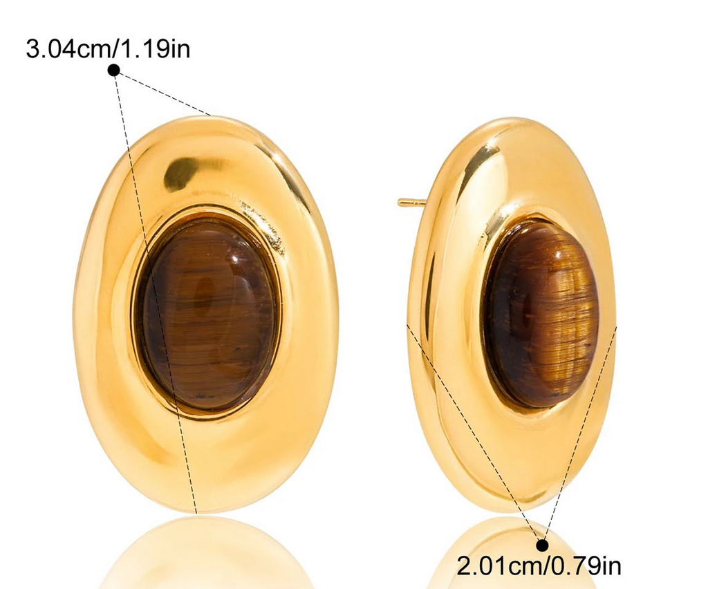 Tiger Eye Dome Studs — dimensions