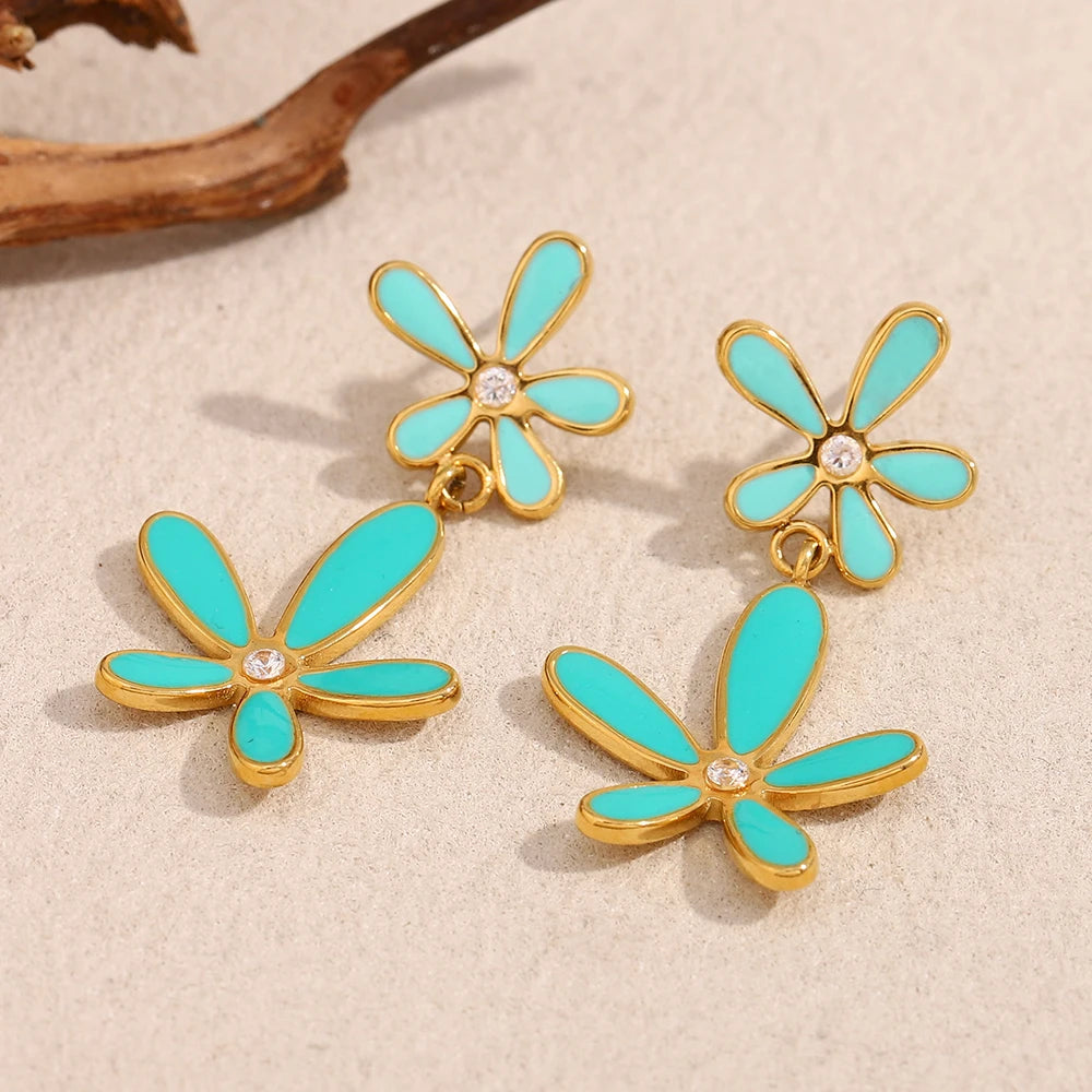 Turquoise Petal Drops — supplier angle 1