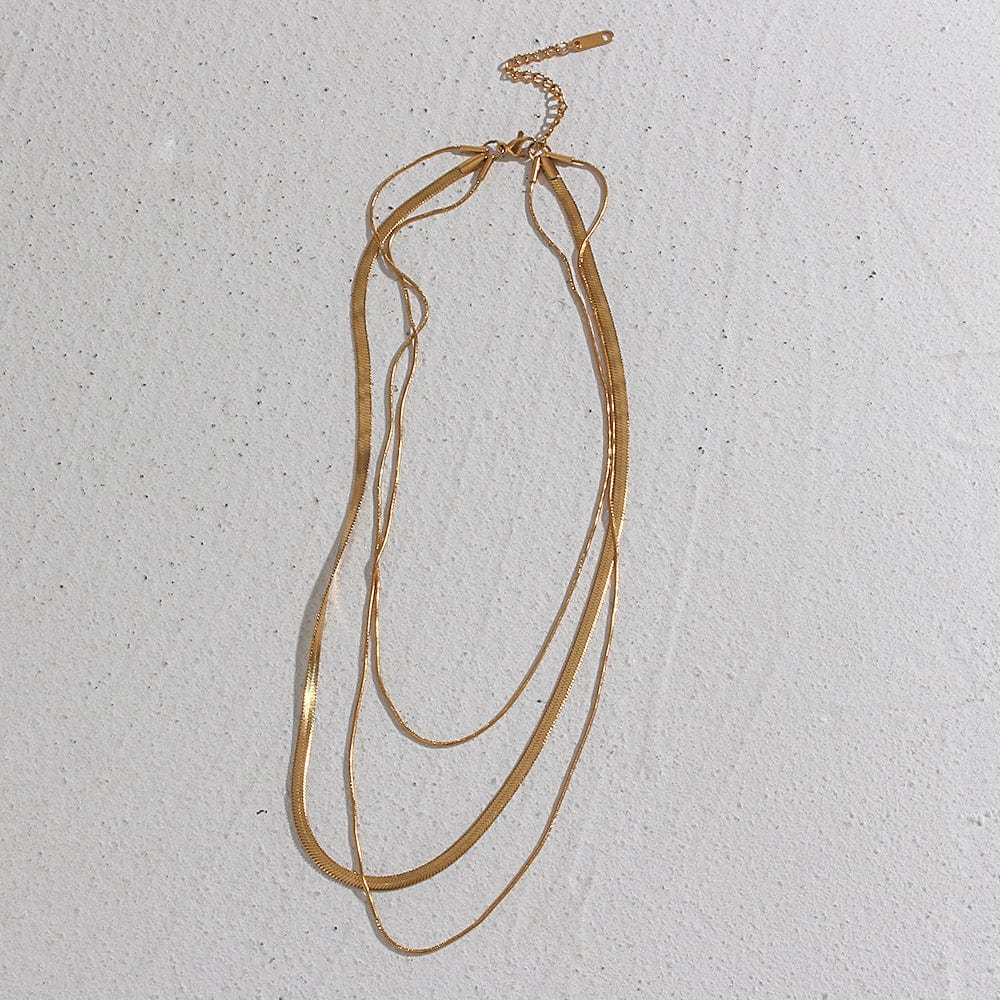 Layered Snake Chain Necklace   <br> ⭐⭐⭐⭐⭐(212)