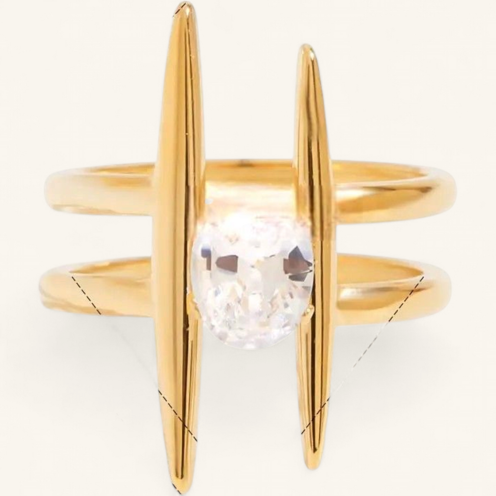 Gold Zircon Ring — clean studio packshot