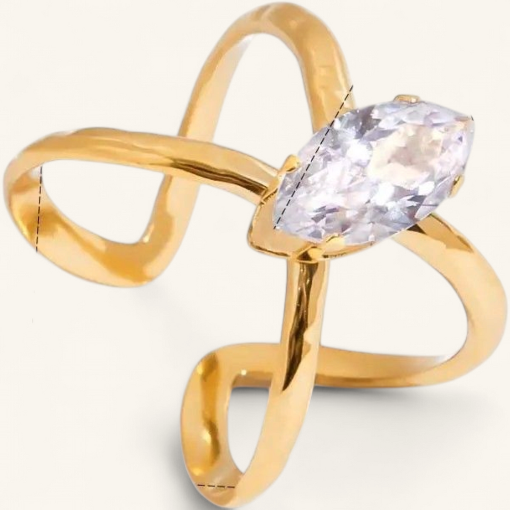 Gold Zircon Ring — clean studio packshot