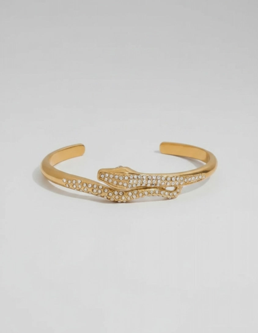 Pave Serpent Wrap Cuff 360 view